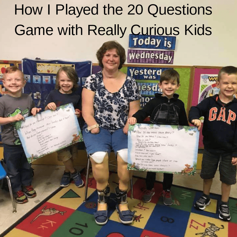 How I played 20 questions with curious kids, quad amputee sits with preschoolers