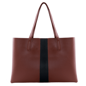 brown and black tote bag