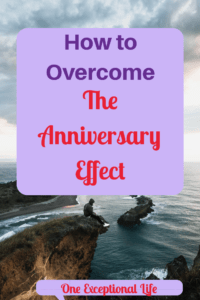 man sitting on ledge over water, how to overcome the anniversary effect, one exceptional life