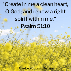 yellow flowers, bible scripture for Psalm 51:10, morning bible verses to start the day