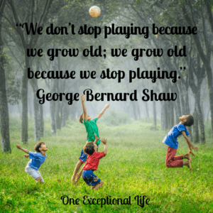 kids playing in grass, george bernard shaw quote