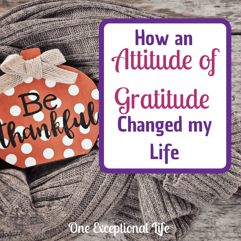 gray sweater with be thankful art, attitude of gratitude