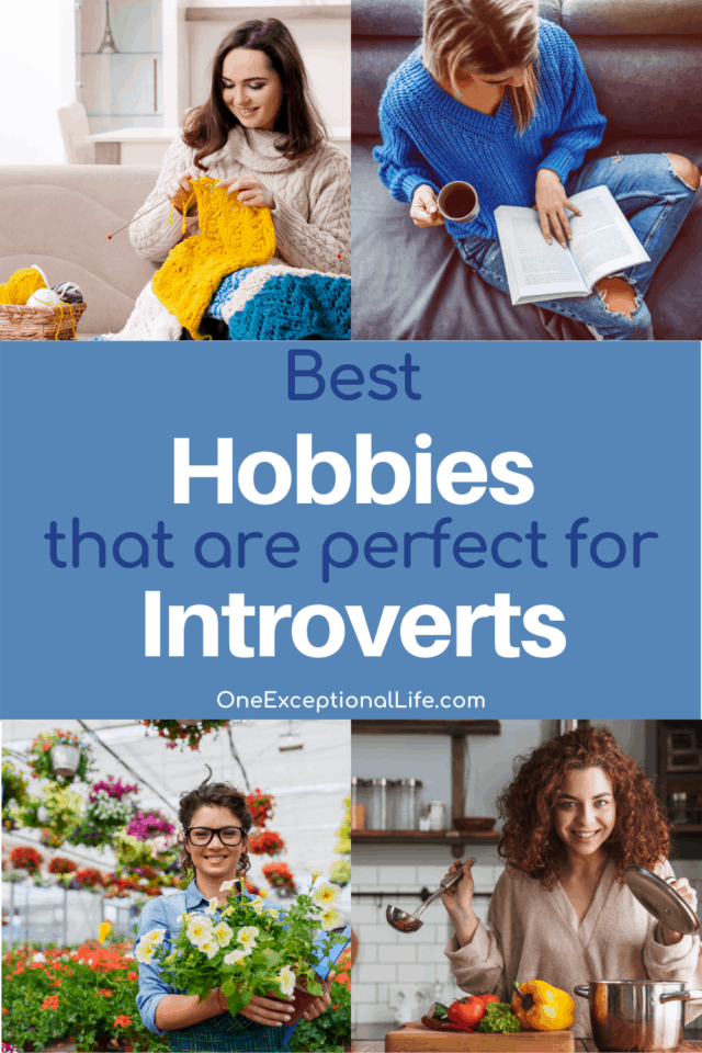 women with flowers, knitting, reading, cooking, hobbies for introverts