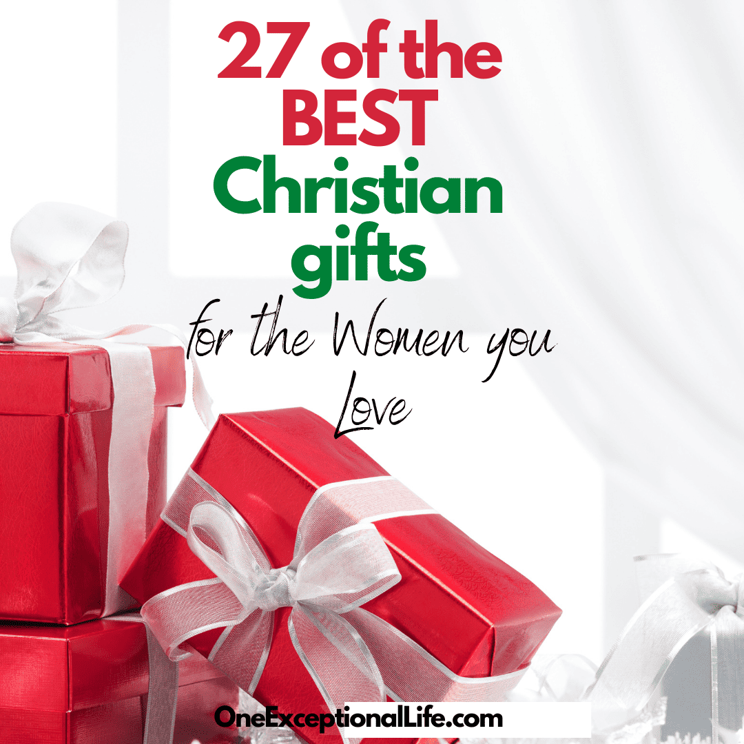 red packages, white bows, christian gifts for women