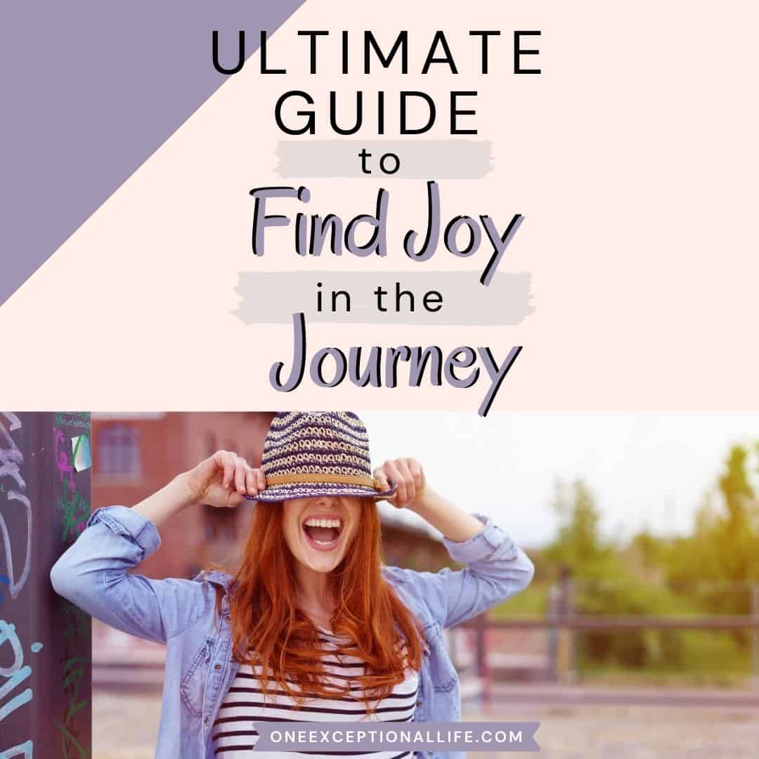 smiling redhead holding hat, joy in the journey